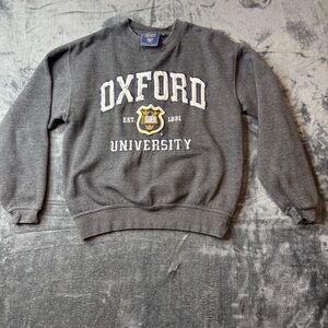 Vintage Oxford University Charcoal Crewneck Sweater